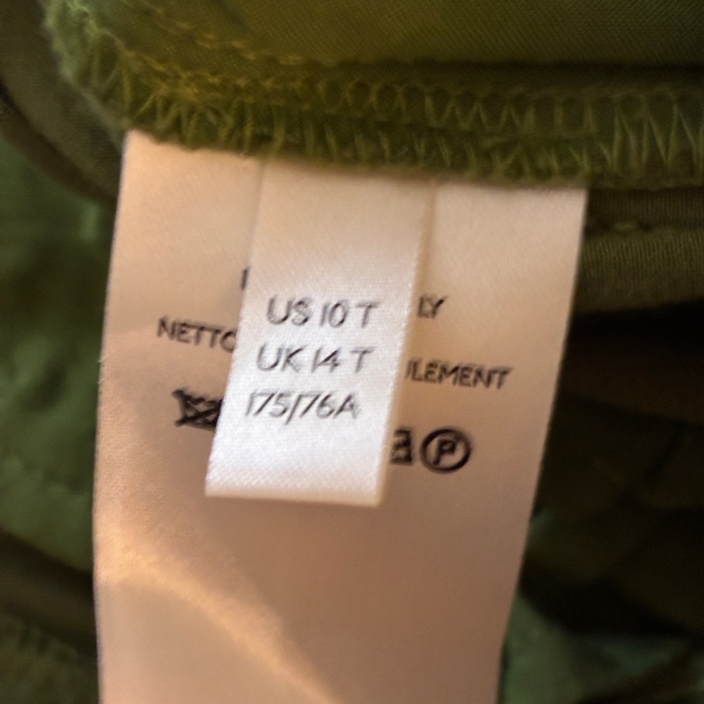 Anthropologie Diandra Pleated Joggers Green Pants Sz. 10Tall - Picture 3 of 16